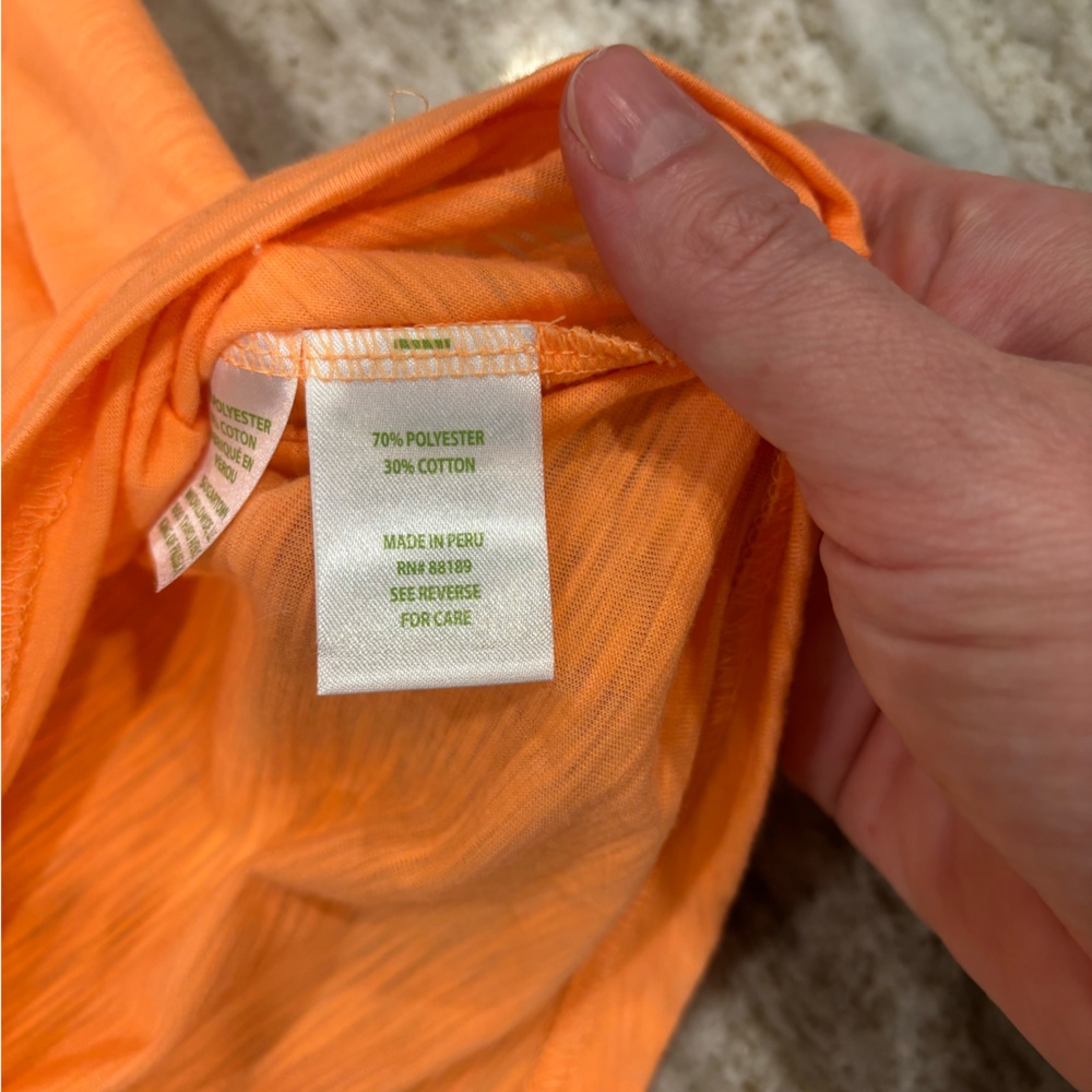 Lilly Pulitzer orange v-neck shirt size XXS - Picture 6 of 7